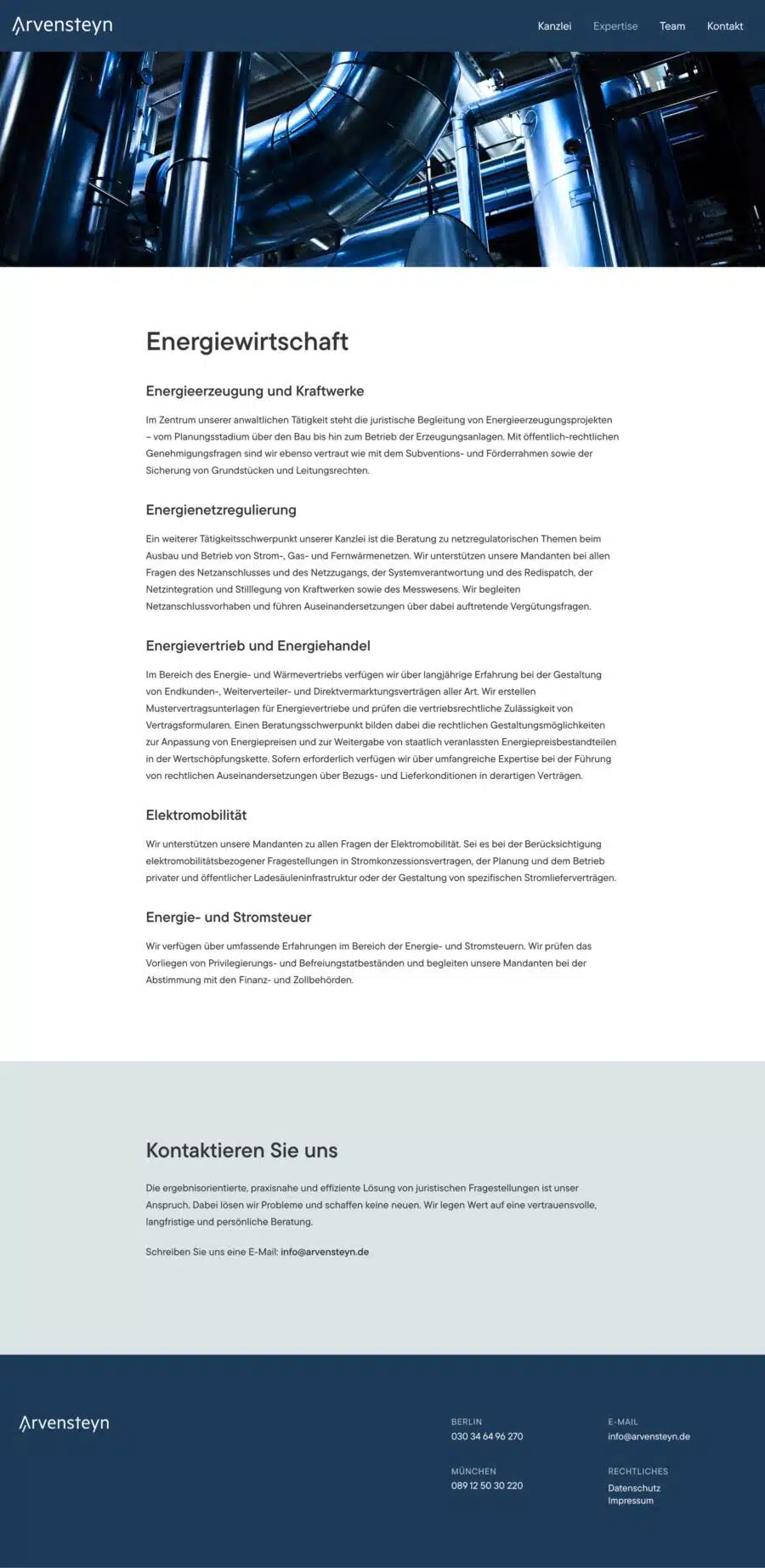 Webdesign München für Anwaltskanzlei