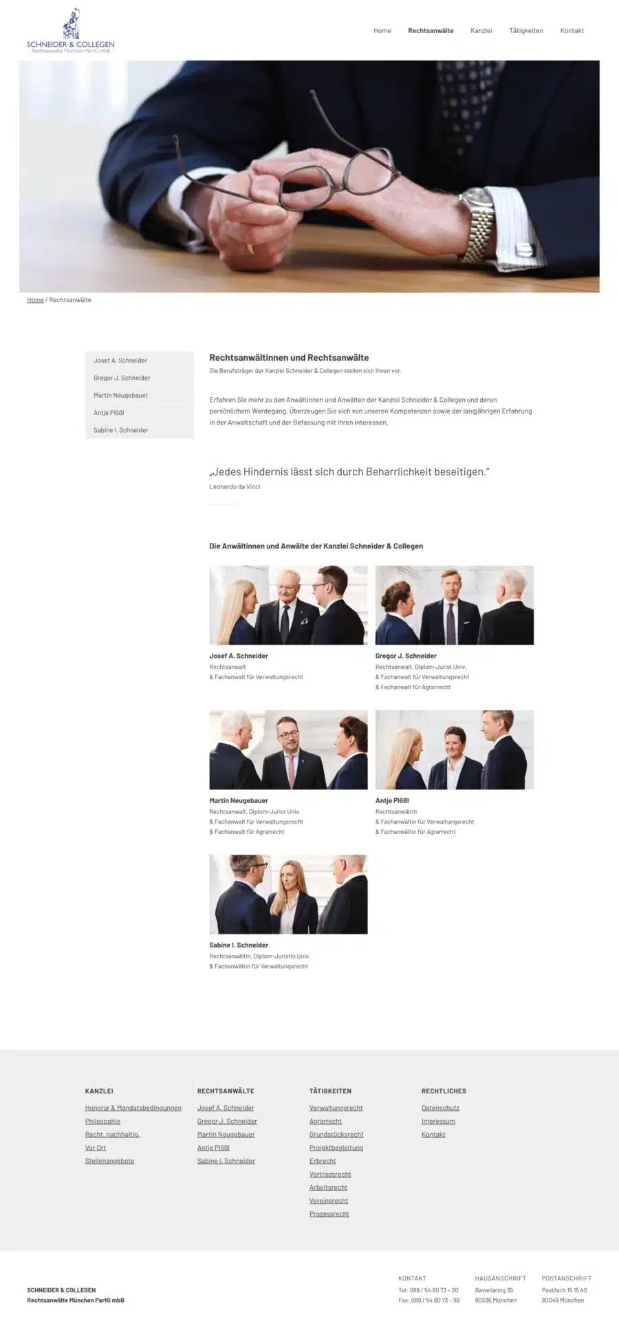 Webdesign München Kanzlei Rechtsanwälte