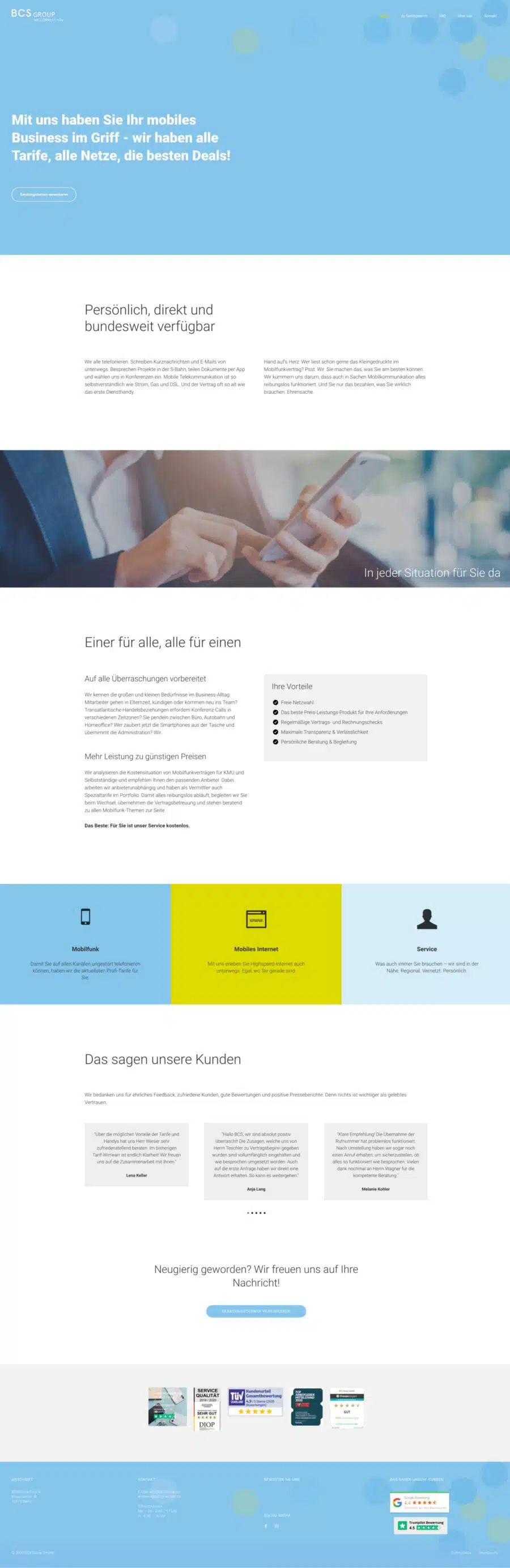 Webdesign München für Firmenwebsite