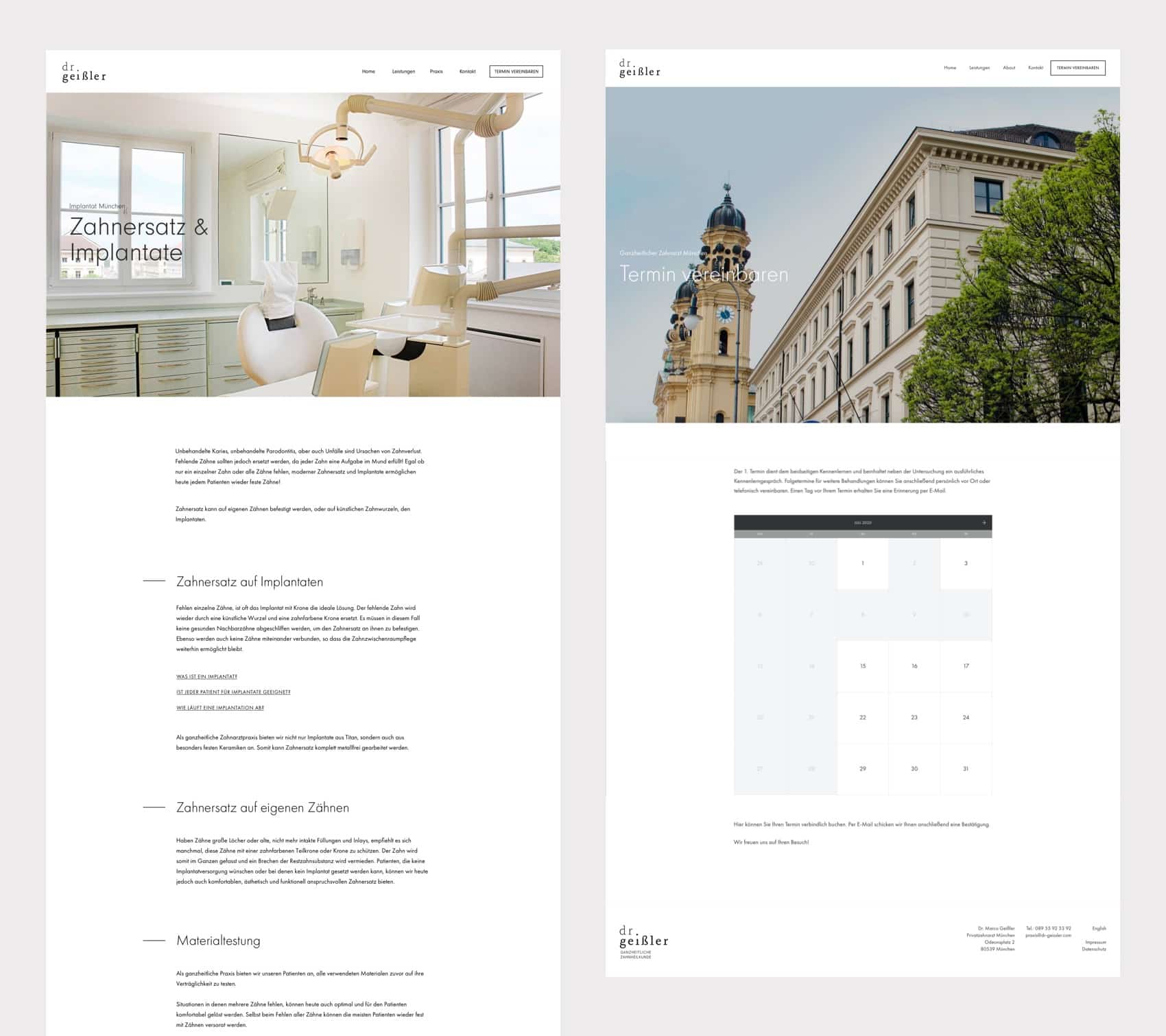 Webdesign München für Zahnarzt